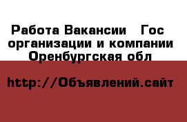 Работа Вакансии - Гос. организации и компании. Оренбургская обл.